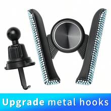 1 件车载手机支架，水钻汽车出风口支架稳定耐用，天使之翼闪亮水晶钻石汽车内饰装饰，黑色、粉色、红色、蓝色、白色、彩色 - 彩色 - 查看 17