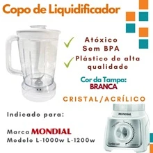 Mondial Turbo L1200 1200w Strong Blender Cup Jug - trắng - Xem 8