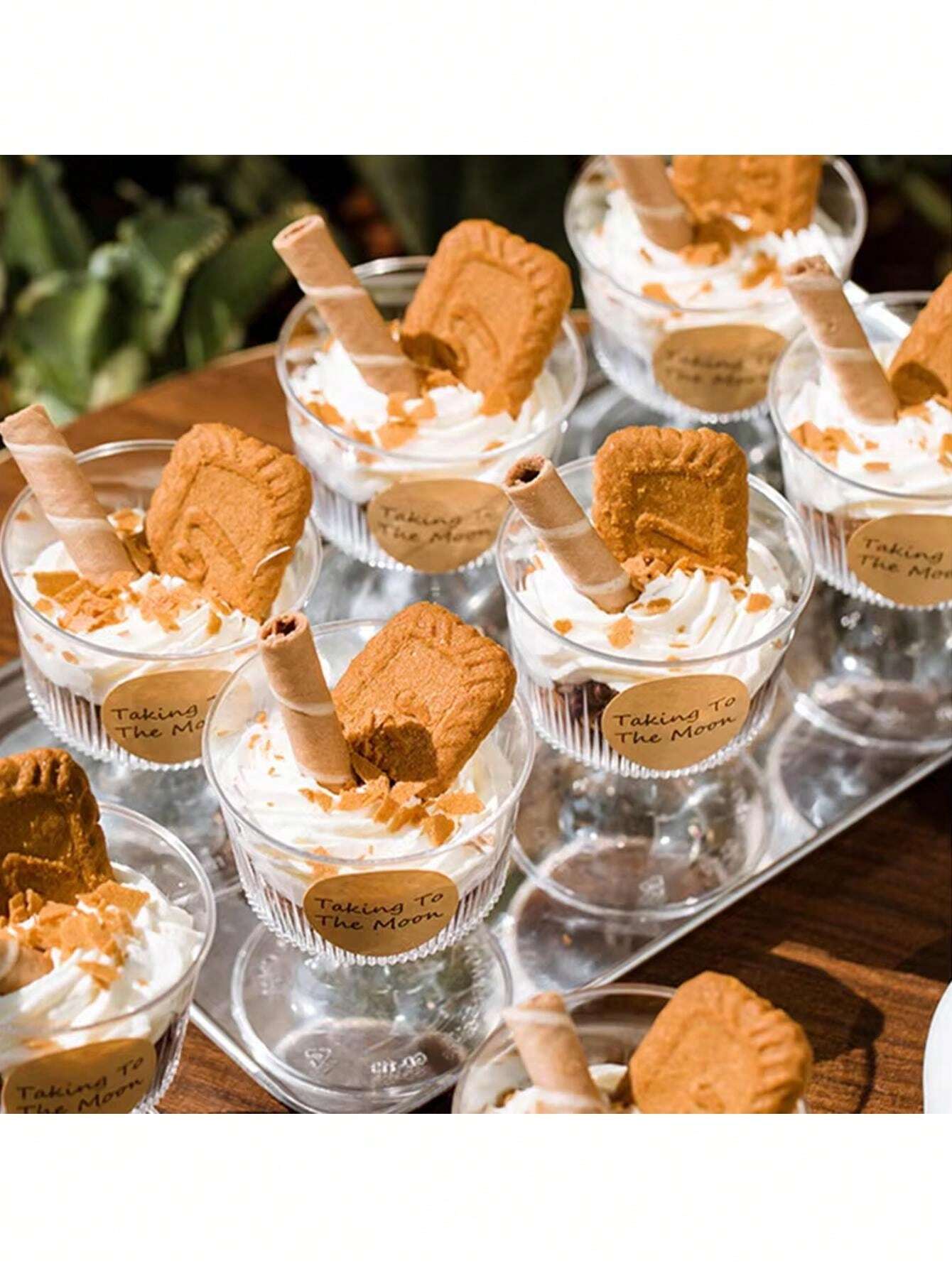 25pcs Elegant Striped Plastic Martini Glasses, Shatterproof Plastic