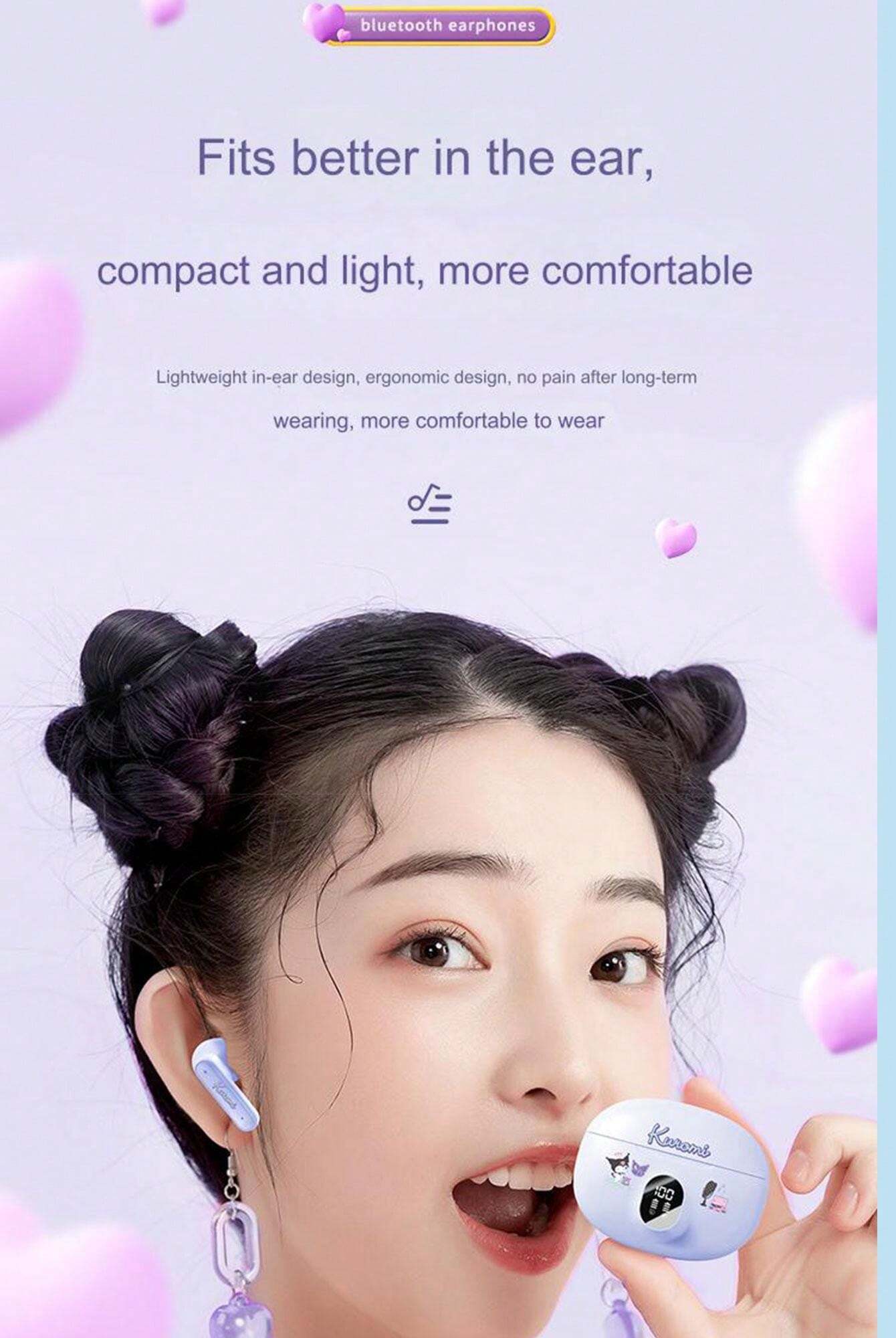 Sanrio Sanrio D56 TWS Earbuds Kuromi Bluetooth Earphones Cinnamoroll