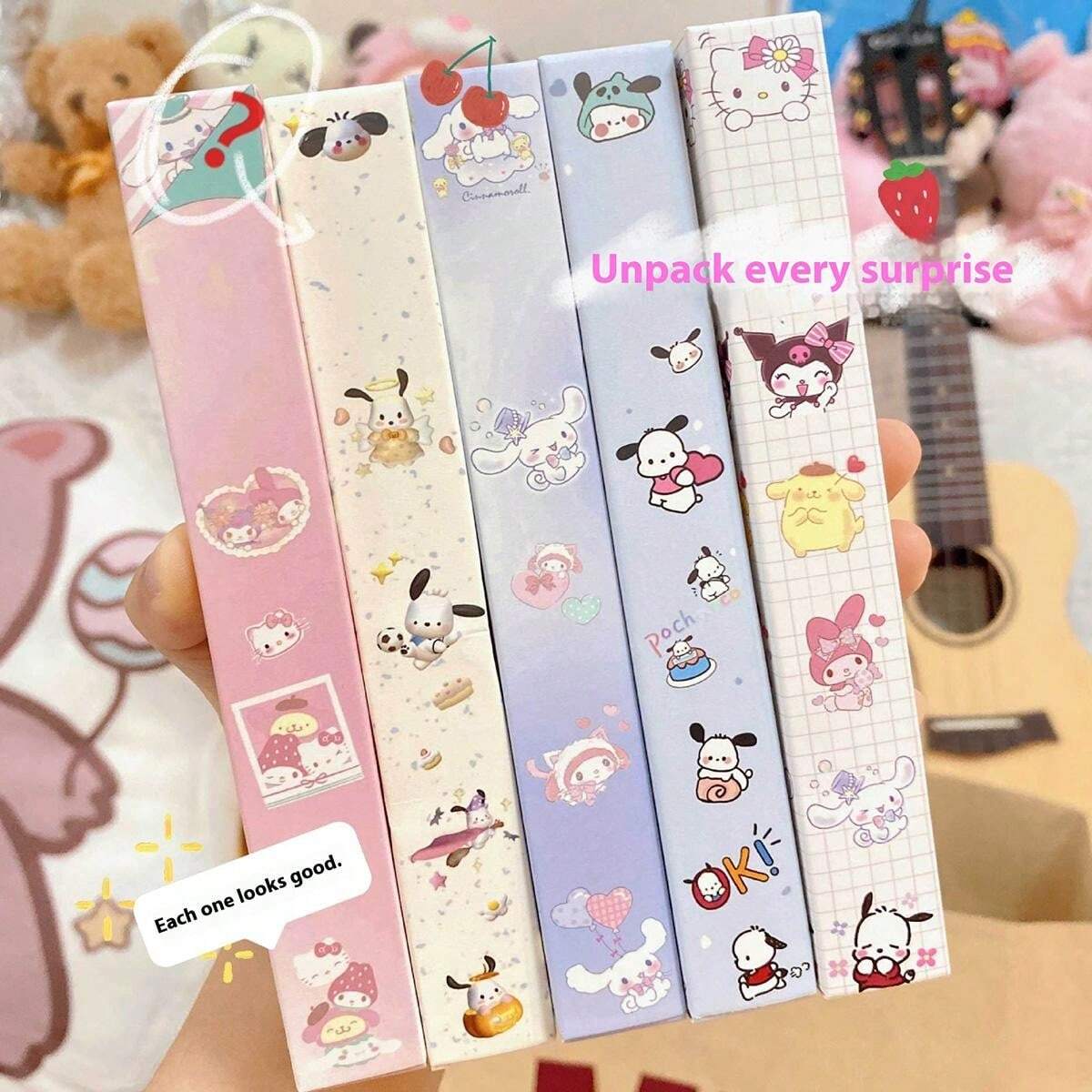 1pc Sanrio Scratch Award Blind Box Pen Scratchoff Cartoon Press Neutral