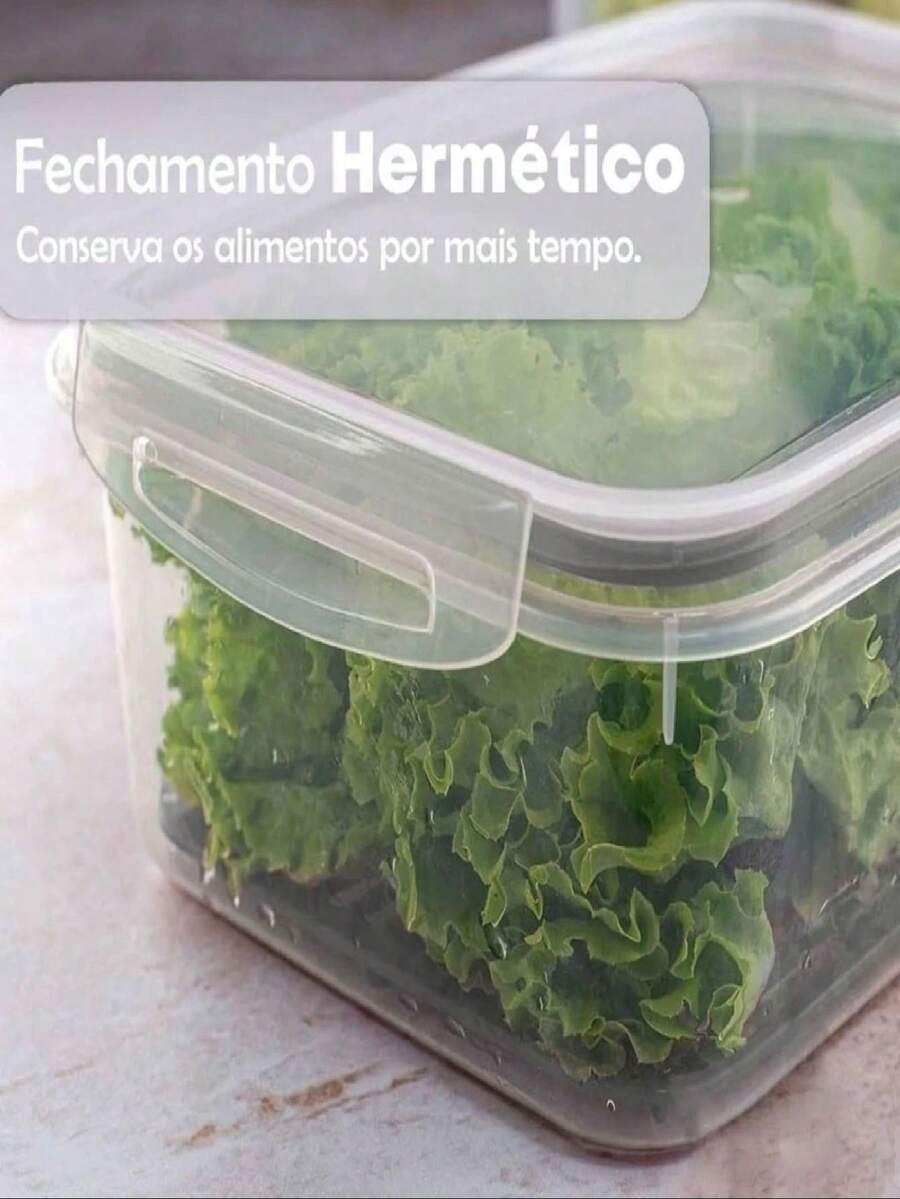 Airtight Containers Kit With Drainer For Refrigerator Stackable Set 6