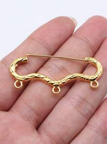 5 件/包 46x20mm 胸针饰物连接配件吊坠适用于 DIY 珠宝制作配件珠宝配件 DIY 项链制作 DIY 钥匙扣制作手工工艺品