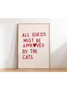 1 tấm áp phích trái tim tối giản hài hước thẩm mỹ trang trí nhà nghệ thuật treo tường nữ tính kiểu chữ hợp thời trang trích dẫn in tranh vải để trang trí nhà không có khung - Nhiều màu - Xem 24