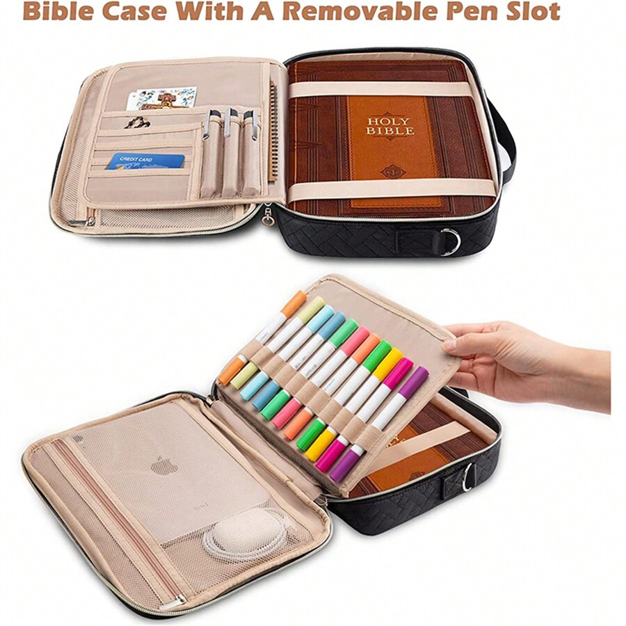 Bible Bag With Handle And Shoulder Strap - Protective Church Bag For Men And Women - Perfect Gift