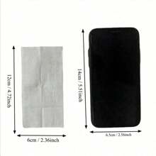 50 piezas/100 piezas Toallitas húmedas para limpiar gafas, paño desechable para gafas, con función antivaho, también sirve para limpiar pantallas de teléfonos móviles, cámaras y talla grande - Multicolor - Ver 3