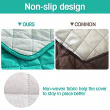 1/2/3 Seater Sofa Slipcover Quilted Sofa Couch Cover Furniture Protector Mat Non Slip For Dog Pet Kid - 薄荷綠 - 查看 3