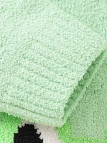 Balabala Children's Sleepwear Set Boys' And Girls' Loungewear, Young Girl And Babies' Warm Half Velvet Pajamas, Parent-Child Cartoon