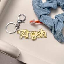 Customized Multi-Color Acrylic Letter Keychain, Best Gift For Family & Friends, Holiday/Birthday Surprise, Colorful, Cute, Adorable, Funny, Kawaii, Y2K, Stylish, Unisex, Casual, Custom, Customized, Ideal Gifts For Her, Her, Family, Friends, School Supplies, Back To School, For Teacher Gifts, For Dorm Rooms, For Teacher, For Teenagers, Junior High School Students, Middle School Students, High School Senior High School Students, College Students, University Students, Freshman, Sophomore, Underclassmen, Delicate Romance, Utilitarian Chic - Multicolor - View 22