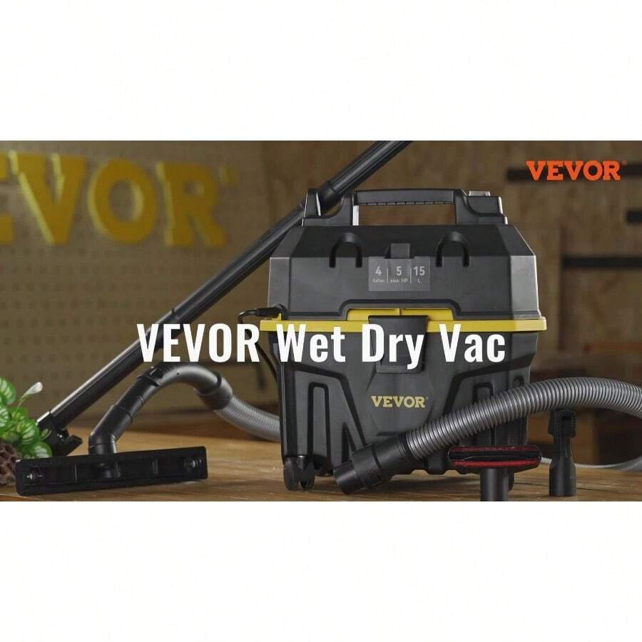 VEVOR Backpack Vacuum Commercial Backpack Vacuum Cleaner 3.6 Qt HEPA