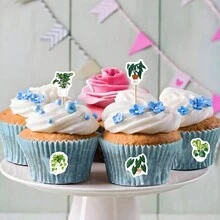 500 片绿色植物胶带贴纸卷乙烯基贴纸适用于剪贴簿日记笔记本电脑保险杠滑板水瓶电脑手机卡通动漫 - 彩色 - 查看 6