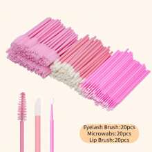 Kit de Pincel, Kit de Suprimentos para Alongamento de Cílios, Espirais Descartáveis para Cílios, Pincéis, Escova de Micros, Pincel de Rímel, Pincéis de Lábios 100/300/450 peças
