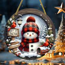 1 个圣诞雪人捕梦网亚克力捕梦网，双面，安装简便，20x20cm 彩色玻璃状窗户悬挂，适用于家庭、门廊、花园、庭院、卧室装饰，神奇的节日主题生日礼物 - 彩色 - 查看 13