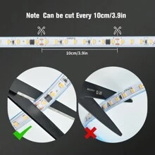 LED Strip Lights AC110V 120V , Led Ribbon Adhesive High Brightness 120LEDs/M Waterproof Tape,White Or Warm White For Home Room Decoration,Kitchen,Outdoor Garden Led Lighting With US Power Plug And Switch