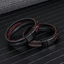 Vòng tay bện nhiều lớp cổ điển nhiều màu sắc thời trang, vòng đeo tay hợp thời trang phù hợp cho nhiều dịp khác nhau, Giáng sinh, Năm mới, Ngày lễ tình nhân, Quà tặng ngày lễ - nhiều màu - Xem 7