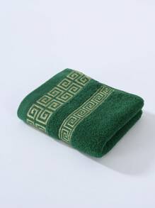 1 件 70*140 厘米超强吸水奢华经典提花毛巾，柔软面巾 - 时尚几何图案，易于护理，适合男士和女士沐浴毛巾，适用于美容院、酒店运动、家庭必需品、毛巾、皮肤护理 - 綠色 - 查看 6