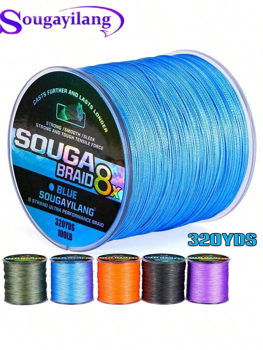 SOUGAYILANG 8-Strand  328YDS   PE Braided Fishing Line,Abrasion Resistent Multifilament 10-100LB Fishing Line ,For Saltwater And Freshwater - Màu xanh lam - Xem 1