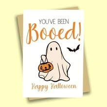 1 张动漫主题纸质贺卡，带有卡通南瓜设计，适合任何人，有趣的万圣节生日幽默卡片，带有笑话 - 万圣节快乐庆祝活动，有趣的卡片，6.3*4.33 英寸，带信封，生日礼物 - 多色 - 查看 4