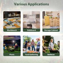 Outdoor Grill Cart With Stainless Steel Tabletop, Storage, Patio Kitchen Island With Wheels, Hooks, And Spice Rack, Waterproof Outdoor Grill Table, Movable BBQ Serving Cart Rolling Bar Cart - 棕色+不鏽鋼+羊毛 - 查看 9