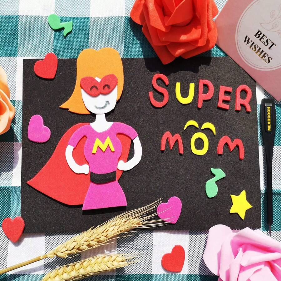 10 hojas de papel de espuma EVA de color sólido, tableros de espuma