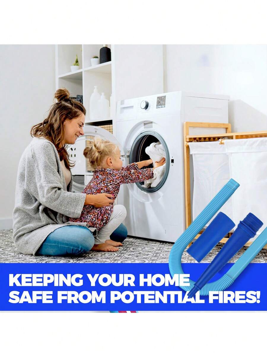 Dryer Vent Cleaner Kit Vacuum Hose Attachment Brush, Lint Remover