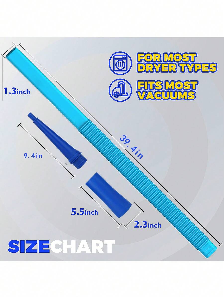 Dryer Vent Cleaner Kit Vacuum Hose Attachment Brush, Lint Remover