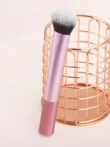 1 pieza Brocha de base, brocha de maquillaje para mejillas, brocha facial para rubor, bronceador e iluminador, brocha de maquillaje para polvos sueltos o compactos, aplicación rápida y fácil, ligera y fácil de limpiar, buena para principiantes con cerdas suaves, set de brochas, kit de brochas de maquillaje, set de brochas de maquillaje, set de maquillaje completo, set de brochas de maquillaje, kit de maquillaje completo, set de brochas, set de brochas de maquillaje, set de regalo de maquillaje, set - Rosa - Ver 3