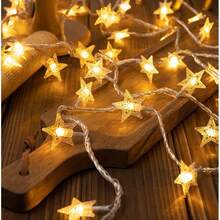 4.9/9.8Ft Star And Moon Decorative Light String,Battery Operated Fairy Decoration Light For Home,Garden, Camping, Party,Wedding Prom,Courtyard Decoration
