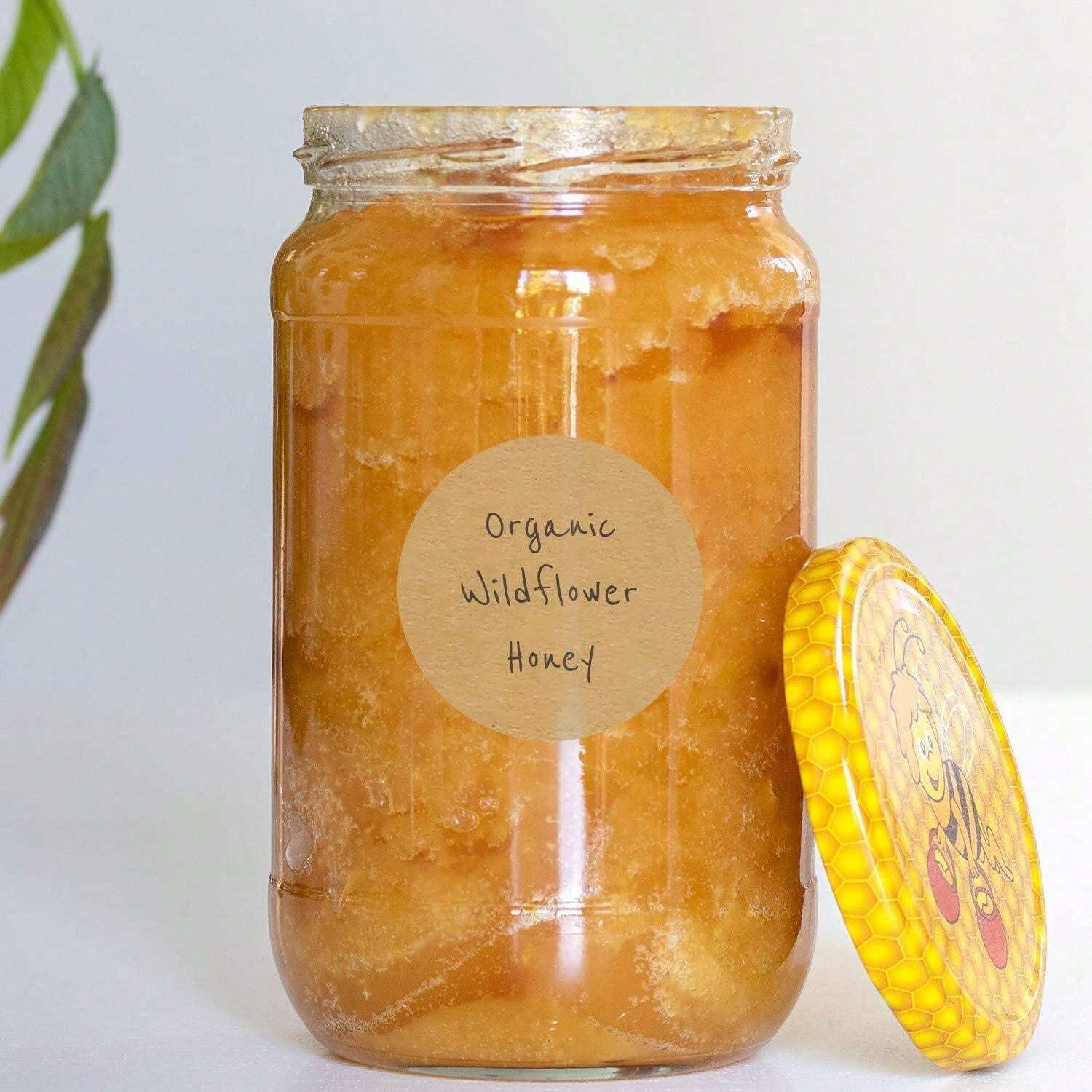 1 Inch Natural Brown Kraft Stickers (500 Per Roll) Round Blank