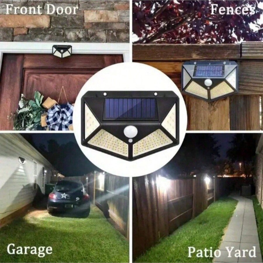 1pc LED Solar Light ABS Material With Induction Function Waterproof
