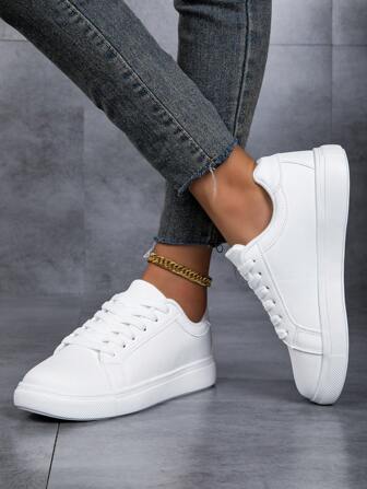 Couples Sneakers, Casual Low-Top Canvas Shoes, Unisex White Trainers For Students, Spring/Summer New Fashion, Size 36-45