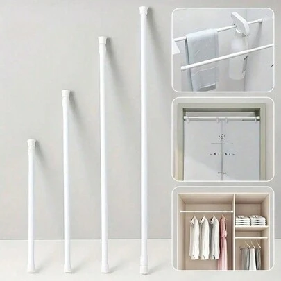 1/2 根可调节伸缩杆，安装简便，适用于浴室窗帘杆、阳台晾衣架、衣柜挂杆、门/窗帘杆，浴室配件，家居装饰，秋季，返校季