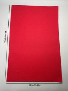 1 tấm vải thêu chữ thập đỏ 30*45cm, vải thêu lưới 11ct thích hợp làm đế lót ly, miếng lót giày - Đỏ - Xem 3