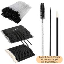 Eyelash Extension Kit Disposable Micro-Cleaning Swab Brush With Eyelash Brush Lip Brush Mascara Wand Applicator Eyelash Extension Kit Beauty Wand Kit Beauty & Personal Care150/300/450/600pcs