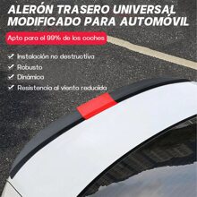 MEFENY Universal Sport Adjustable Ducktail Splitter Spoiler, Adjustable ABS Trunk Spoiler, DIY Car Modification Accessories, Suitable For Small Cars - Black and Red - View 10