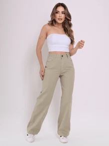 BNB Women Jeans - Olive Green - View 3