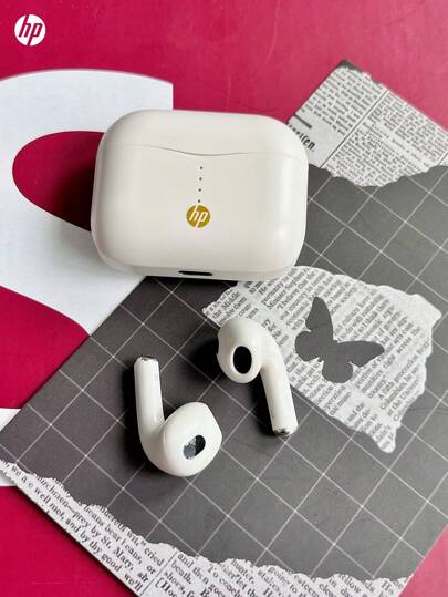  HP 无线耳塞，具有优质音质 5.3 自动配对耳塞，播放时间长达 30 小时，重量轻，带麦克风，兼容 Android，游戏耳机和带麦克风的扬声器，节日礼物情人节礼物