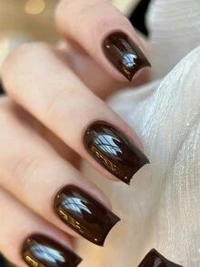 SJP 1 件 15 毫升棕色凝胶指甲油套装 UV LED 可剥凝胶指甲油：用彩色慕斯凝胶指甲油发挥创意，适用于家庭沙龙美甲 DIY，适用于万圣节美甲、圣诞节美甲、黑色指甲、感恩节礼物，适合女性 - 棕色 - 查看 1