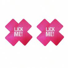 1 par de nuevas cubiertas para pezones que brillan en la oscuridad de Navidad/Halloween, pastillas respirables para el pecho, pegatinas de pezones impresas de un solo uso con diseño de cruz, cubiertas sexys para pezones para mujeres, para fiestas