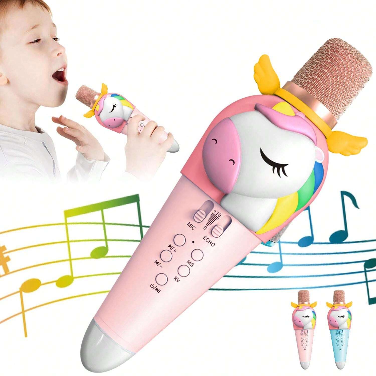Kids Karaoke Microphone Machine Toys For Girls Bluetooth Microphone