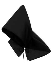 1 Trang phục biểu diễn mới Mũ cosplay Áo choàng thời trung cổ Mũ trùm đầu cướp biển Thích hợp cho các buổi biểu diễn lễ hội - màu đen - Xem 2