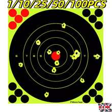 50X Splatter Target 8" Shoot Rifle Pistol Reactive Air Cheap Targets N C 8 TYPE - Black - View 1