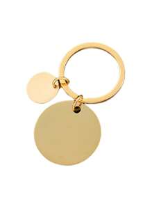Customizable Stainless Steel Round Keychain With Laser Engraved Keyring And Key Holder, Portable Personalized Accessory, Personalized Engraved Gift - Multicolor - View 13