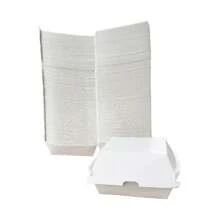 White 6"X6"X3.2"Paper Clam Shell-M With White 12"Grease Proof Papers 500set - Clam Shell+Grease Proof Papers 500set - View 6