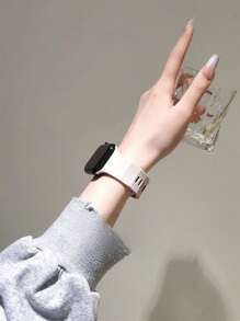 1条酒红色硅胶运动表带，兼容 42mm、38mm、40mm、41mm、44mm、45mm、46mm、49mm，时尚智能手表替换表带，适用于Series Ultra2、Ultra SE2、SE 11、10、9、8、7、6、5、4、3、2、1，男女通用