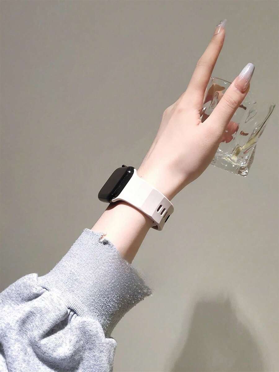 1条酒红色硅胶运动表带，兼容 42mm、38mm、40mm、41mm、44mm、45mm、46mm、49mm，时尚智能手表替换表带，适用于Series Ultra2、Ultra SE2、SE 11、10、9、8、7、6、5、4、3、2、1，男女通用