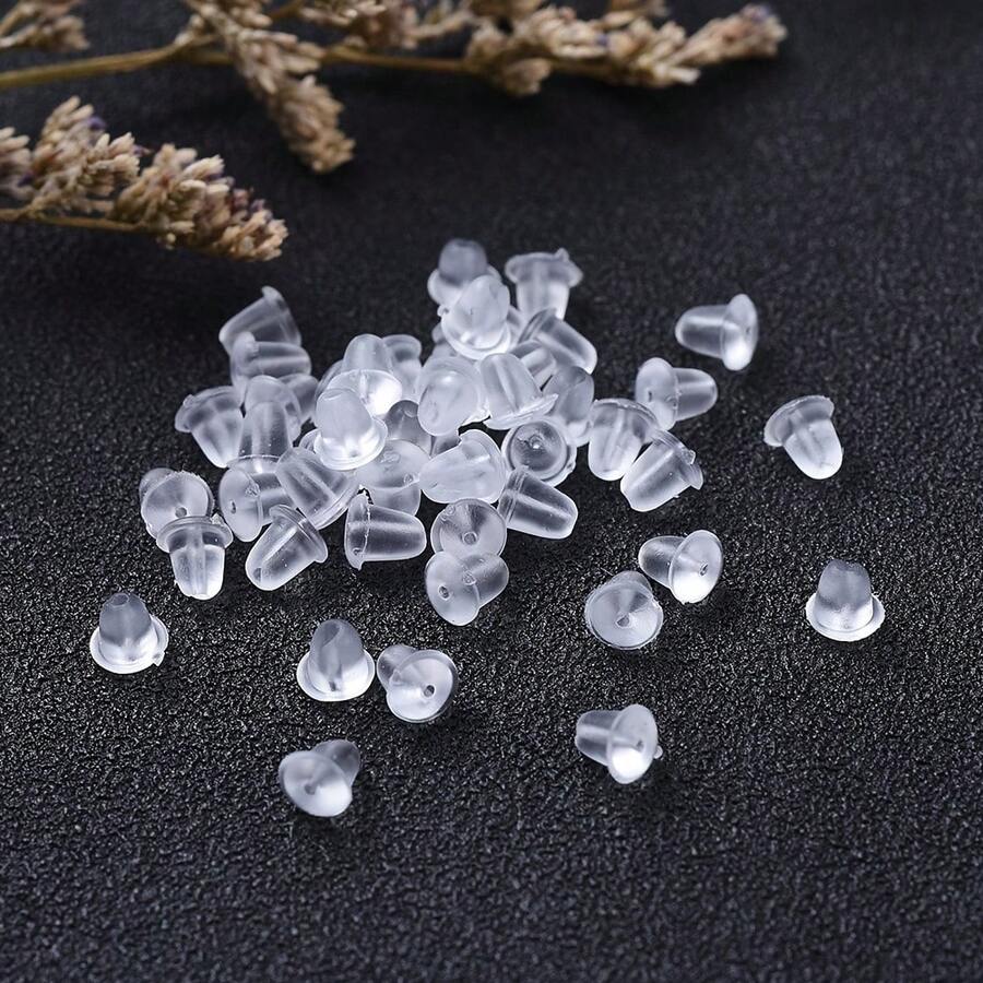 Clear Plastic Ear Clog Earring Plugs Two Quantity Packs Approximately