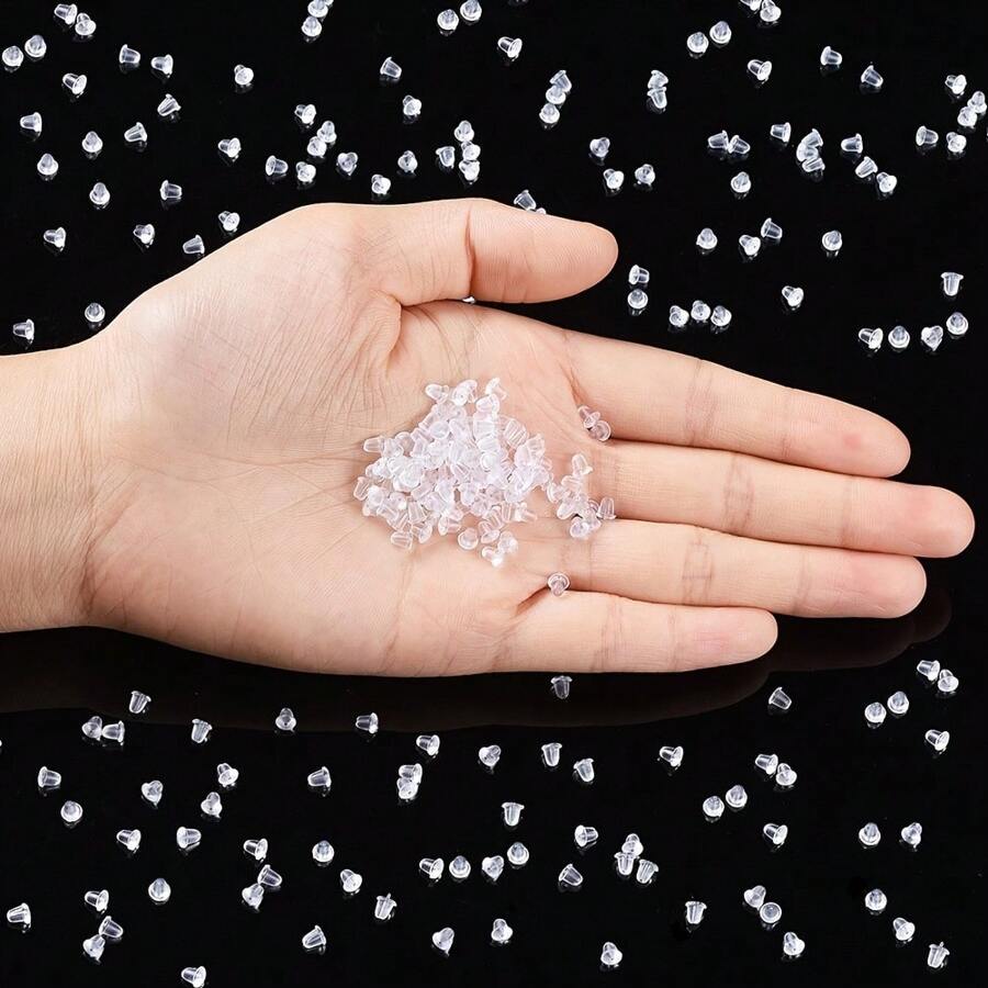 Clear Plastic Ear Clog Earring Plugs Two Quantity Packs Approximately