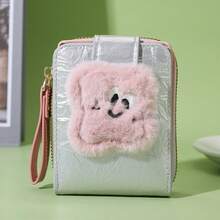 Ví nữ mini dễ thương thời trang PU ví ngắn ví tiền xu cổ điển túi đựng tiền xu dung tích lớn đựng phụ kiện - Nhiều màu - Xem 3