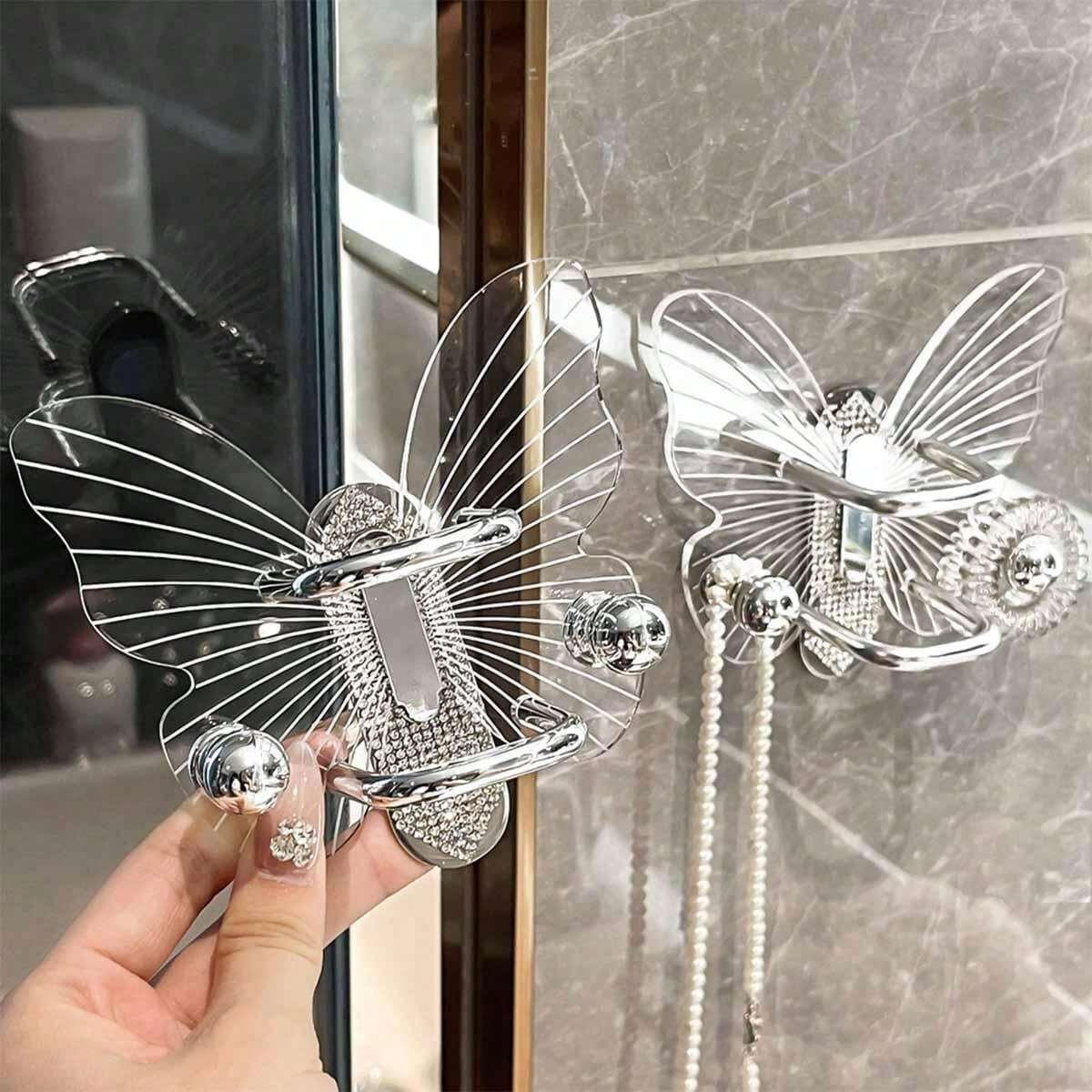 Acrylic Comb, Shelf, Wall Mounted, NonPerforated, Toilet Hair Tie